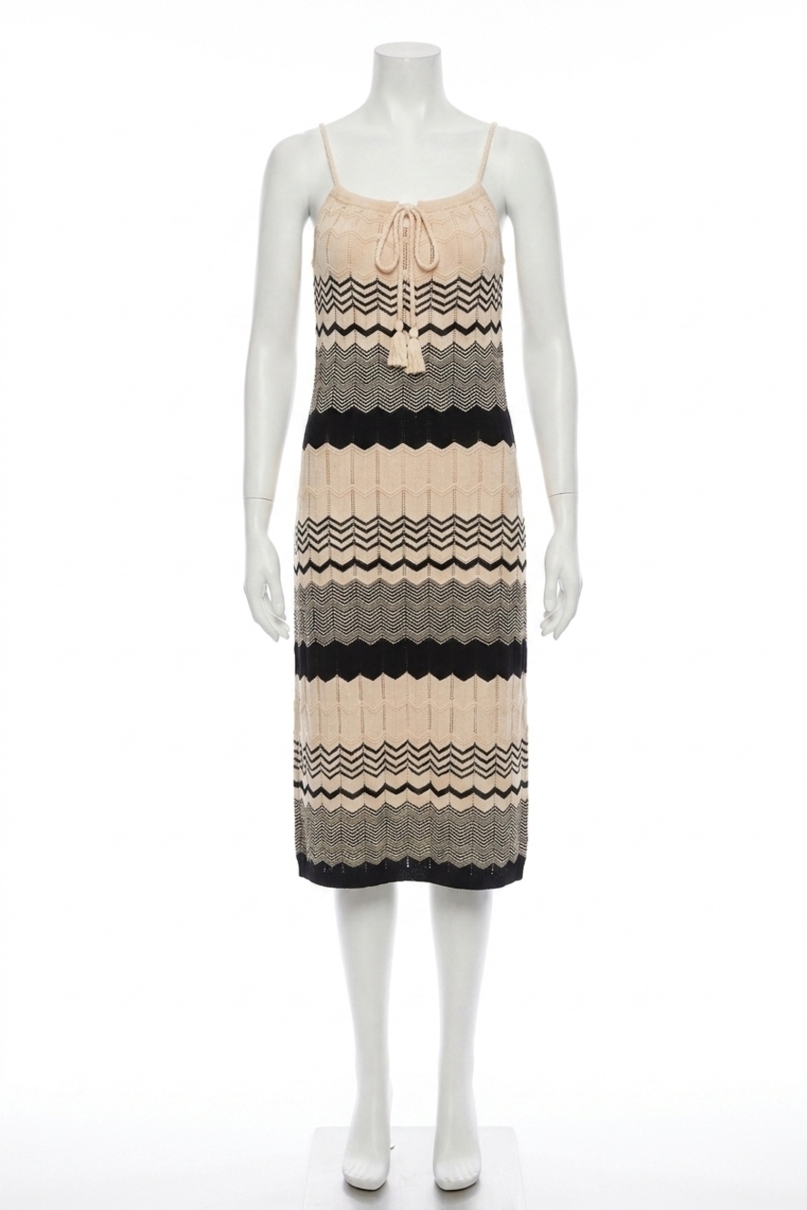 NEW BELLA DAHL midi knit dress in summer chevron